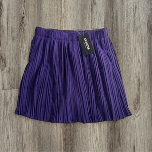 Avanova Vibrant Purple Pleated Mini Skirt NWT Size Small